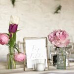 pink Wedding flowers and table decor