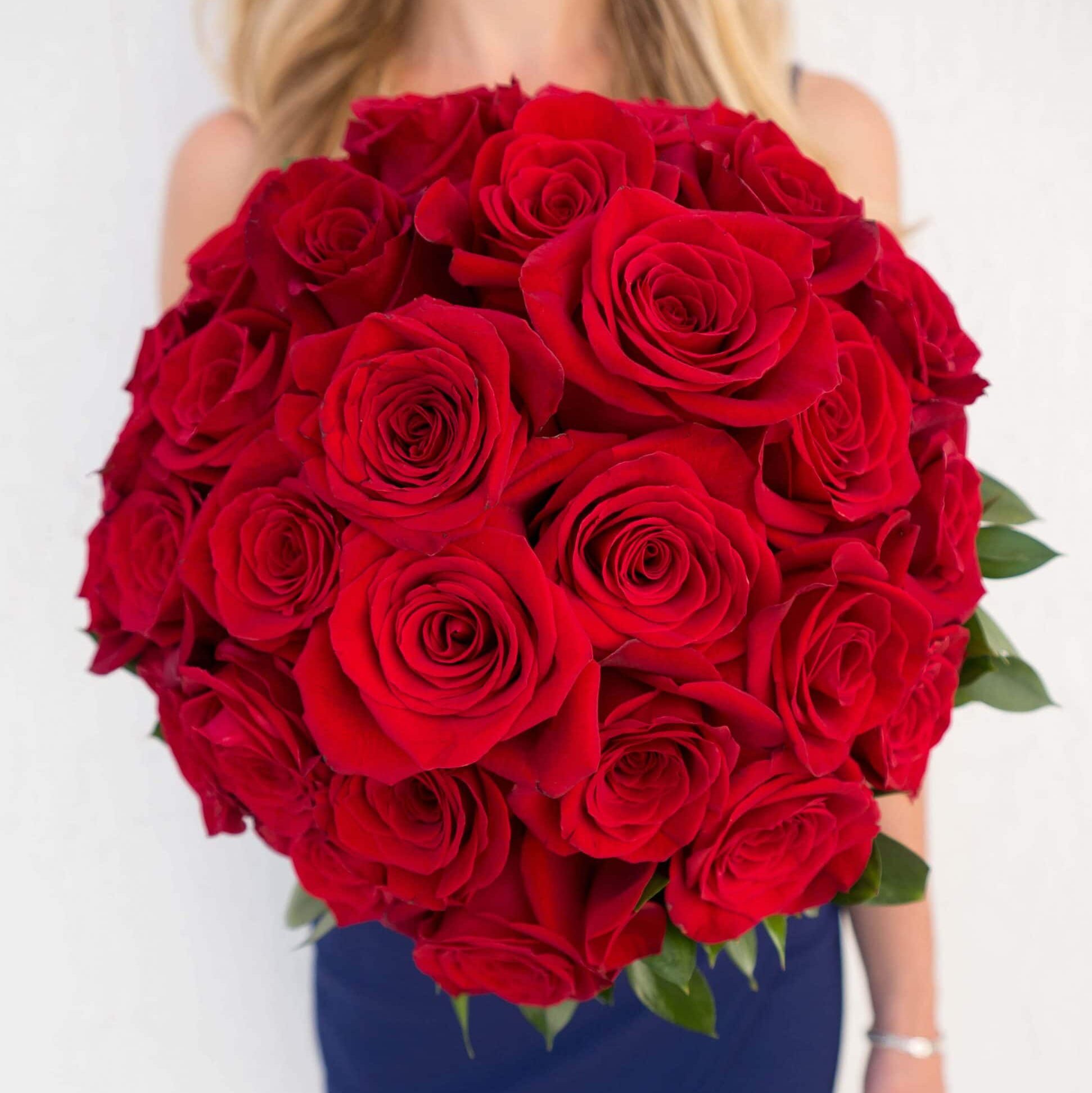 red rose wedding bouquet